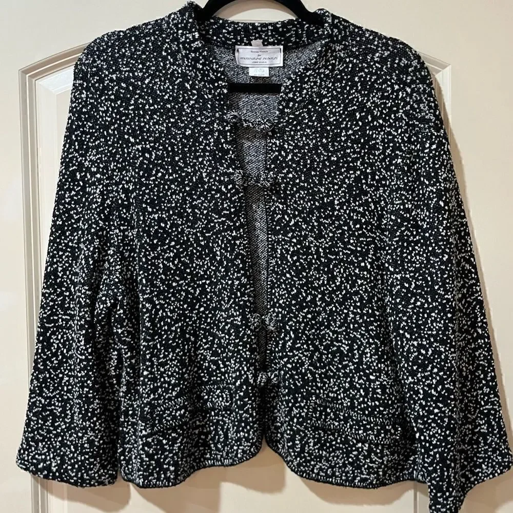 BRENDA FRENCH FOR FRENCH RAGS Button Up Blazer Black Women’s Size 5 VINTAGE